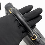 Hermes Kelly 25 Togo Black GHW