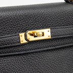 Hermes Kelly 25 Togo Black GHW