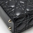 DIOR SMALL MY ABC LADY DIOR LAMBSKIN BLACK LGHW