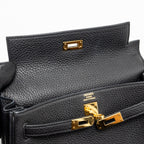 Hermes Kelly 25 Togo Black GHW