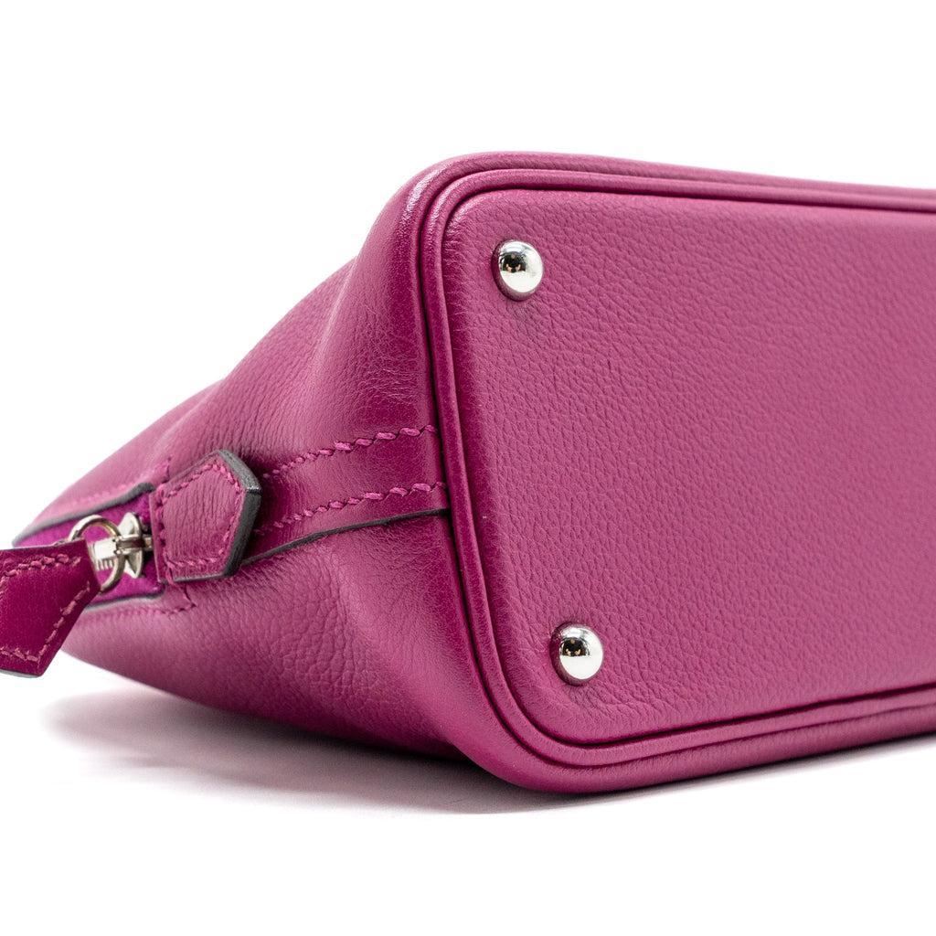Hermes Mini Bolide Evercolor Rose Purple SHW