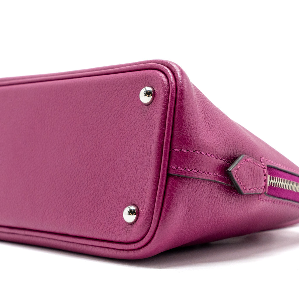 Hermes Mini Bolide Evercolor Rose Purple SHW
