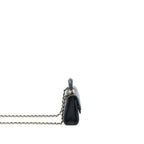 CHANEL TOP HANDLE MINI FLAP CHAIN BAG LAMBSKIN BLACK LGHW