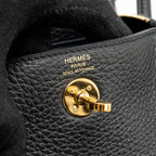 HERMES MINI LINDY II CLEMENCE BLACK GHW