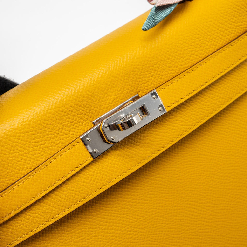 HERMES KELLY 25 EPSOM 9D JAUNE AMBER SHW