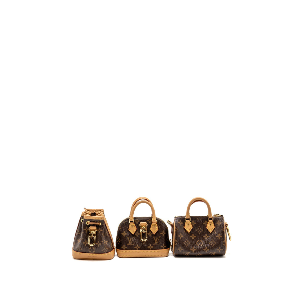 Louis Vuitton Trio Mini Icones Alma-Speedy-Noé Monogram Canvas/Leather GHW