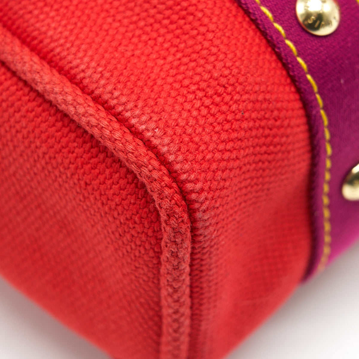 LOUIS VUITTON CANVAS TOTE BAG IN RED