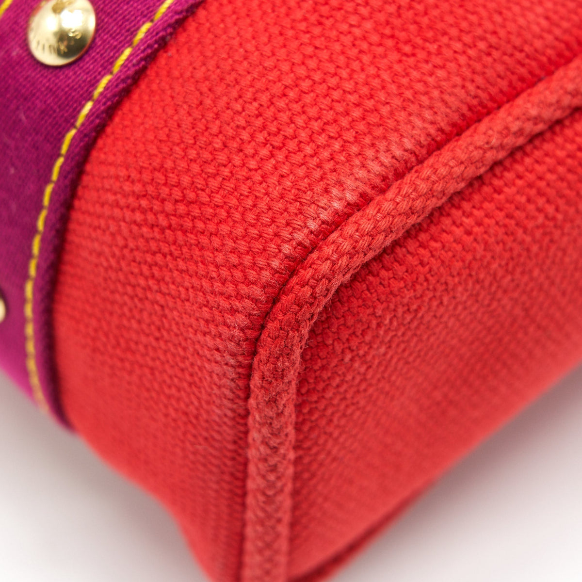 LOUIS VUITTON CANVAS TOTE BAG IN RED