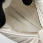 CHANEL 23C ROUND CLUTCH LAMBSKIN WHITE LGHW (MICROCHIP)
