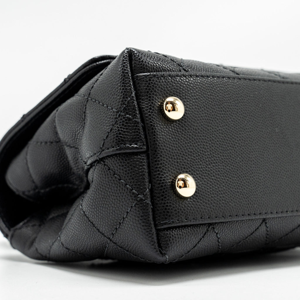CHANEL MINI COCOHANDLE CAVIAR BLACK LGHW (MICROCHIP)