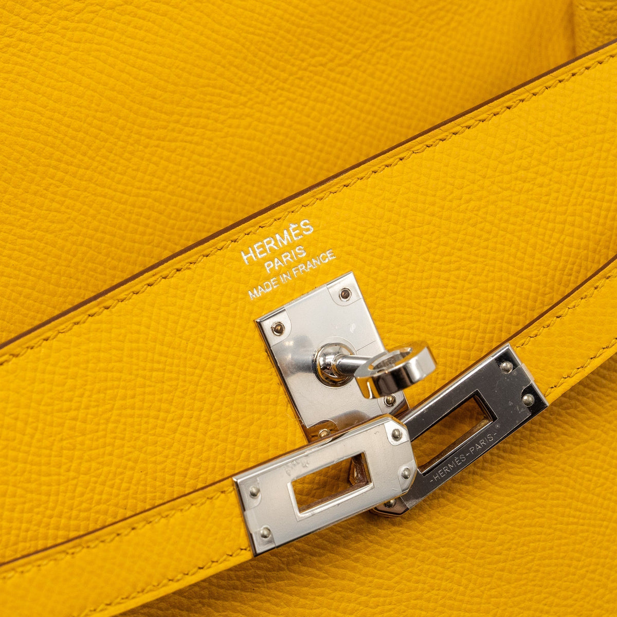 HERMES KELLY 25 EPSOM 9D JAUNE AMBER SHW