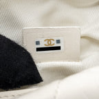 CHANEL 23C ROUND CLUTCH LAMBSKIN WHITE LGHW (MICROCHIP)