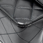 CHANEL MINI RECTANGULAR FLAP BAG LAMBSKIN BLACK LGHW (MICROCHIP)