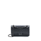 CHANEL 2.55 REISSUE SMALL DOUBLE FLAP BAG CHEVRON AGED CALFSKIN BLACK WITH BLACK HARDWARE