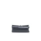 CHANEL 2.55 REISSUE SMALL DOUBLE FLAP BAG CHEVRON AGED CALFSKIN BLACK WITH BLACK HARDWARE