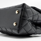 CHANEL SMALL COCO HANDLE CAVIAR BLACK LGHW (MICROCHIP)