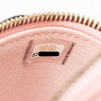Chanel mini long vanity case with chain caviar pink LGHW