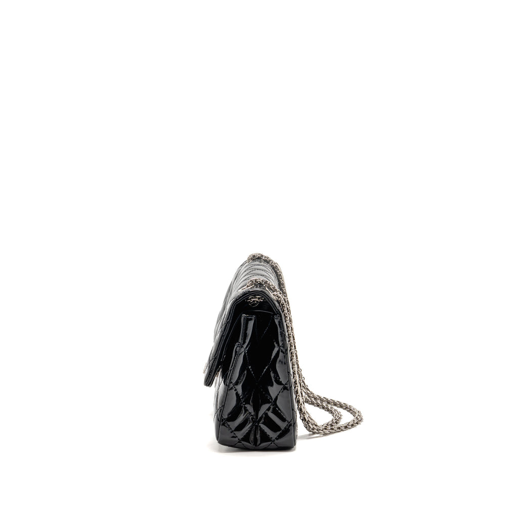 Chanel Large 2.55 Reissue Flap Bag Patent Leather Black SHW