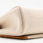 Hermes Herbag Mini Canvas/Hunter Ecru-Beige/Fauve GHW