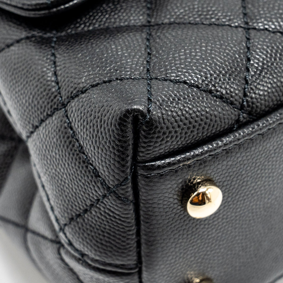 CHANEL SMALL COCO HANDLE CAVIAR BLACK LGHW (MICROCHIP)