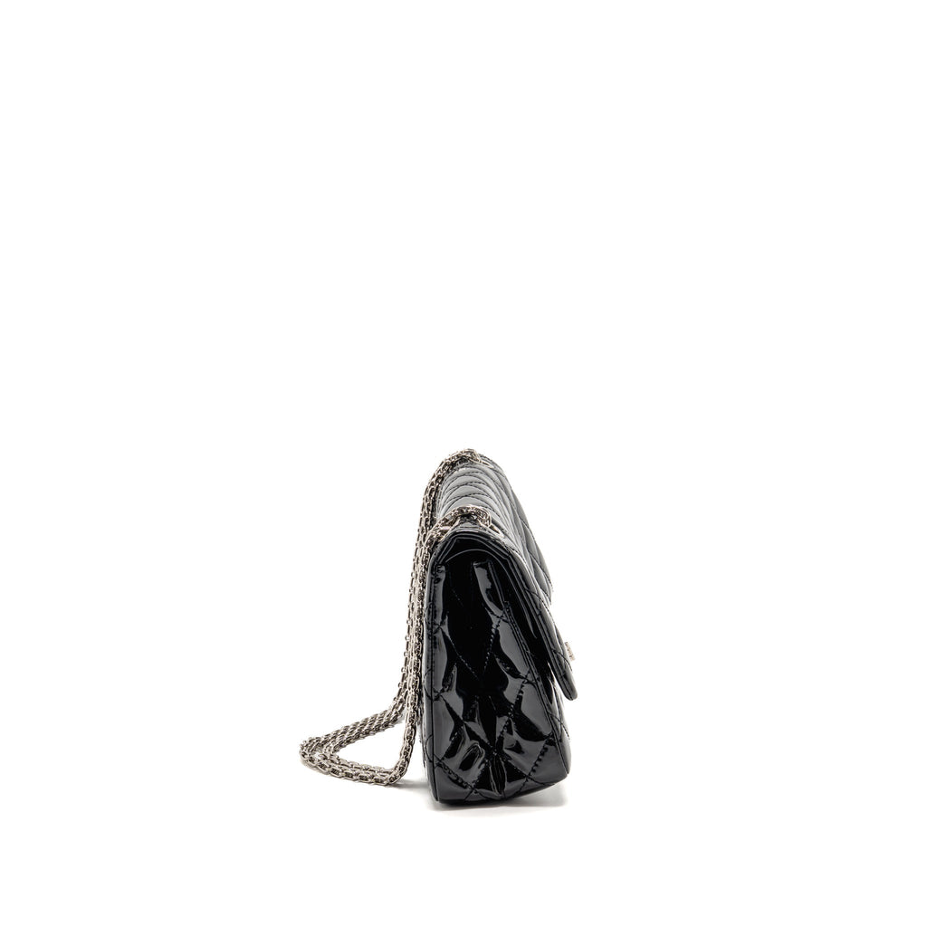 Chanel Large 2.55 Reissue Flap Bag Patent Leather Black SHW