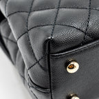 CHANEL SMALL COCO HANDLE CAVIAR BLACK LGHW (MICROCHIP)