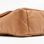 CHANEL SMALL 19 BAG LAMBSKIN CARAMEL MULTICOLOURED HARDWARE (MICROCHIP)