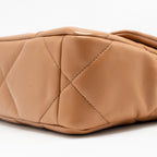 CHANEL SMALL 19 BAG LAMBSKIN CARAMEL MULTICOLOURED HARDWARE (MICROCHIP)