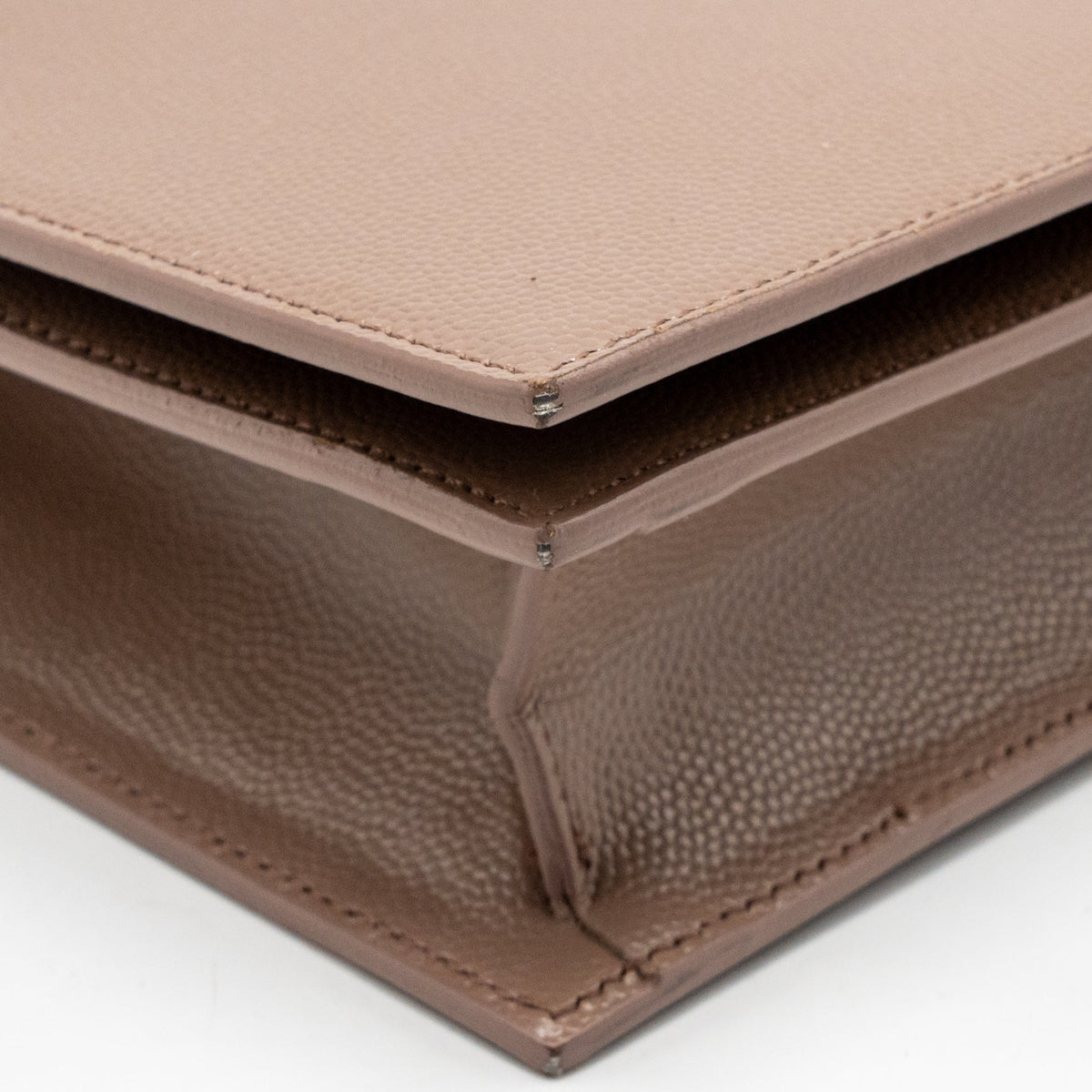 Saint Laurent/YSL Kate Clutch Grained Calfskin Beige SHW