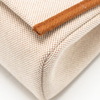 HERMES HERBAG MINI CANVAS/HUNTER LEATHER ECRU-BEIGE/FAUVE GHW