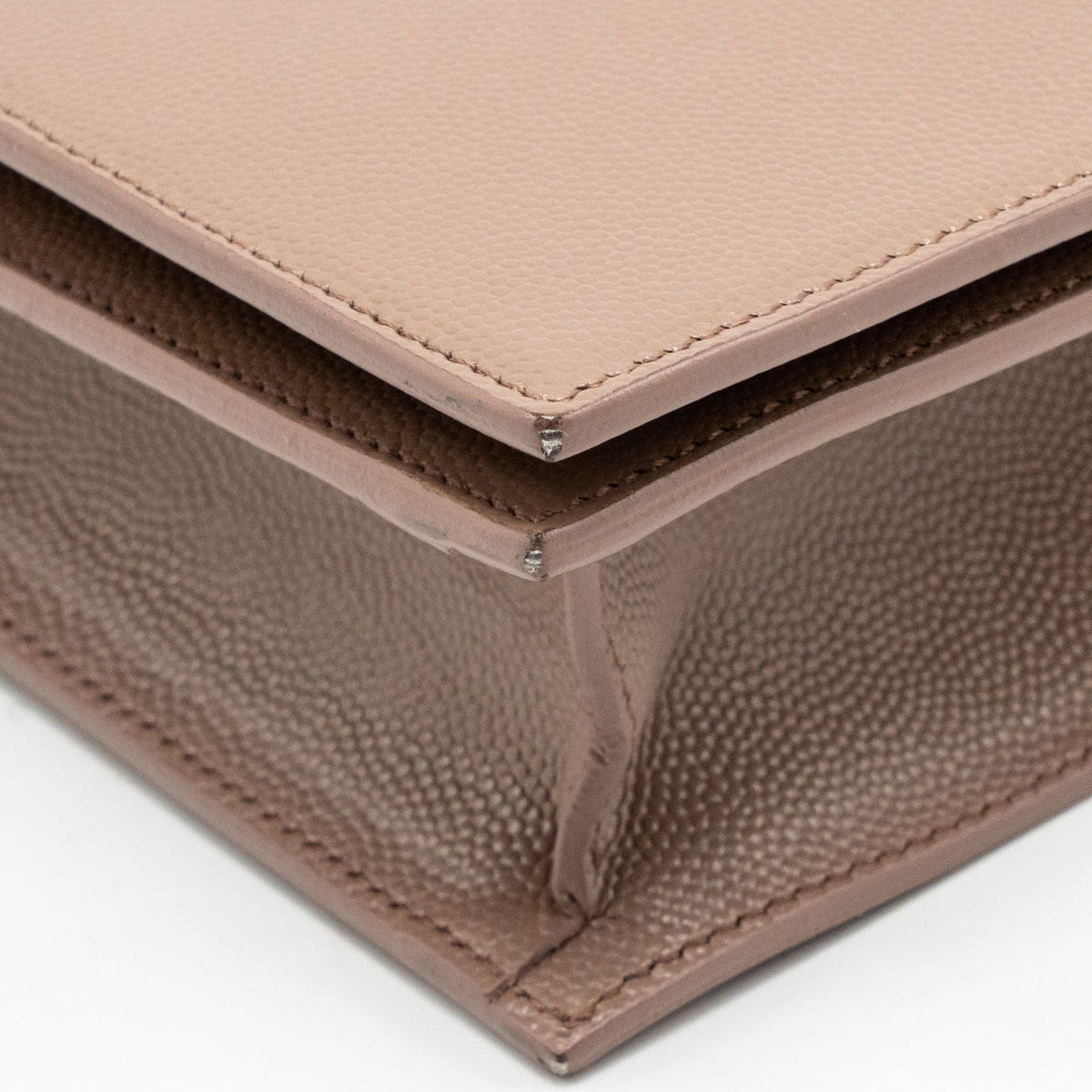 Saint Laurent/YSL Kate Clutch Grained Calfskin Beige SHW