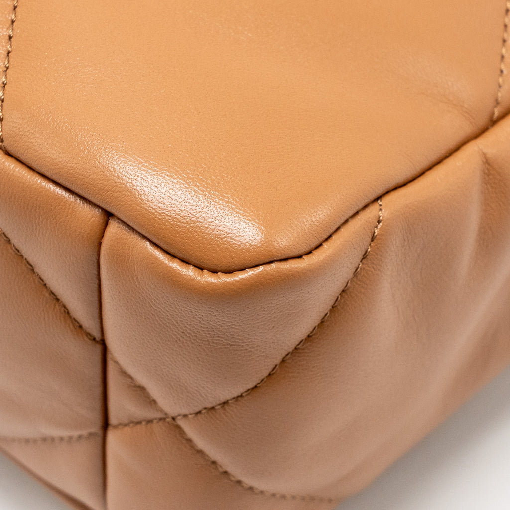 CHANEL SMALL 19 BAG LAMBSKIN CARAMEL MULTICOLOURED HARDWARE (MICROCHIP)