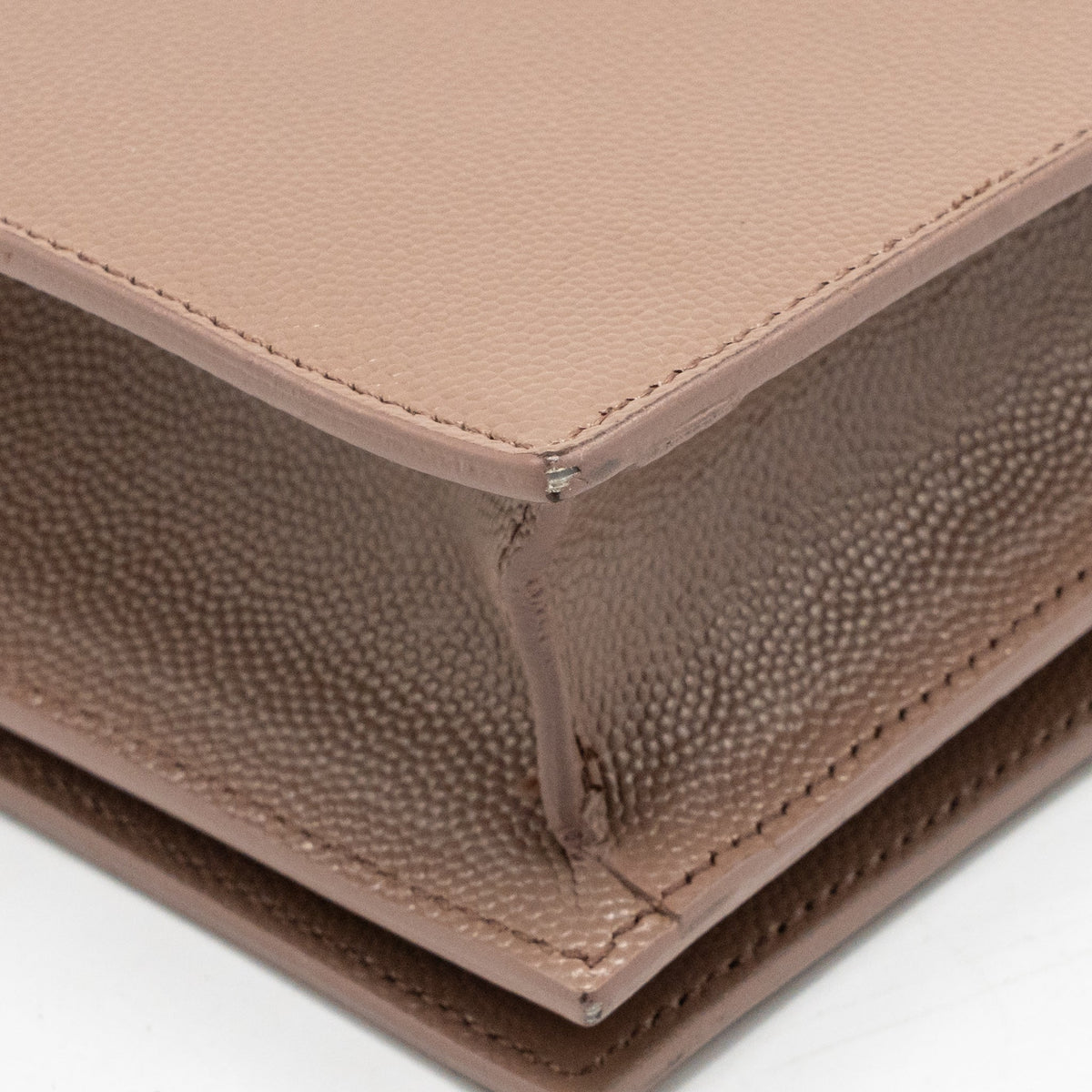 Saint Laurent/YSL Kate Clutch Grained Calfskin Beige SHW