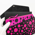LOUIS VUITTON YAYOI KUSAMA FELICIE POCHETTE MONOGRAM EMPREINTE LEATHER BLACK/PINK SHW
