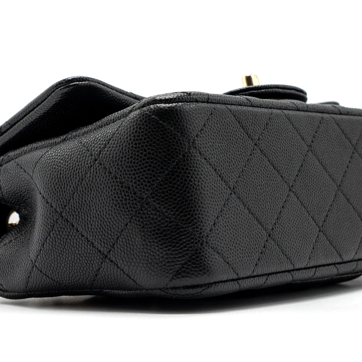 CHANEL CLASSIC MINI RECTANGULAR FLAP BAG CAVIAR BLACK GHW