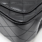 CHANEL MINI SQUARE FLAP BAG LAMBSKIN BLACK LGHW (MICROCHIP)