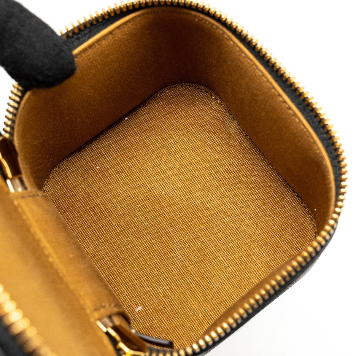 Celine top handle mini vanity case with strap triomphe canvas brown GHW