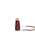 Bvlgari chain flap shoulder bag calfskin Red/Black LGHW