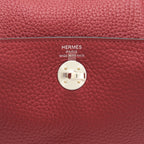Hermes Mini Lindy Clemence Rouge Grenat SHW