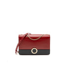Bvlgari chain flap shoulder bag calfskin Red/Black LGHW