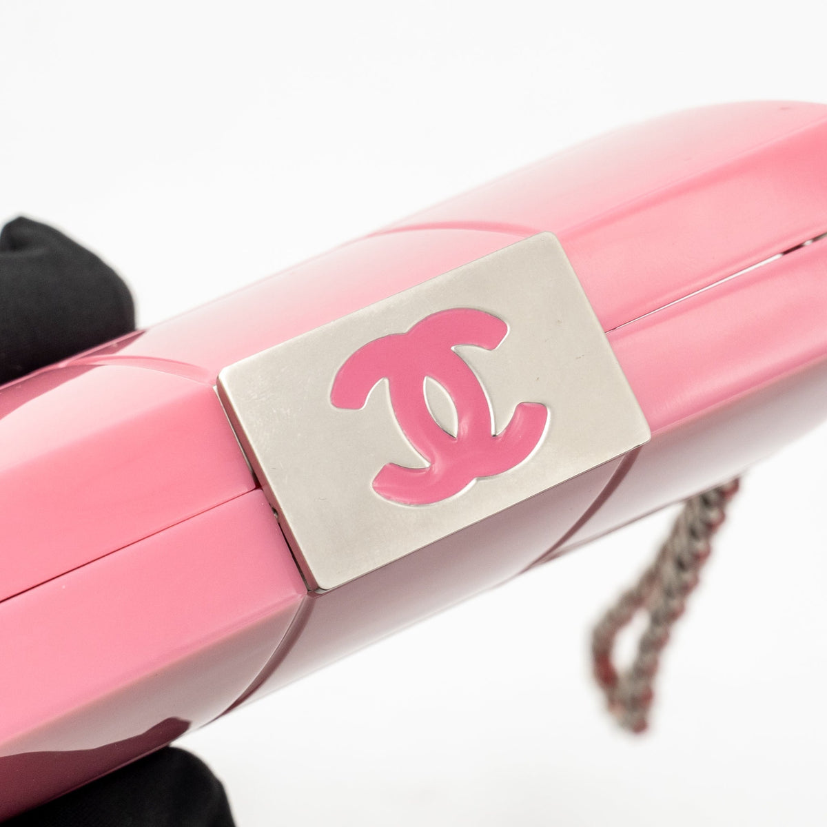 Chanel choco bar Minaudiere clutch pink SHW