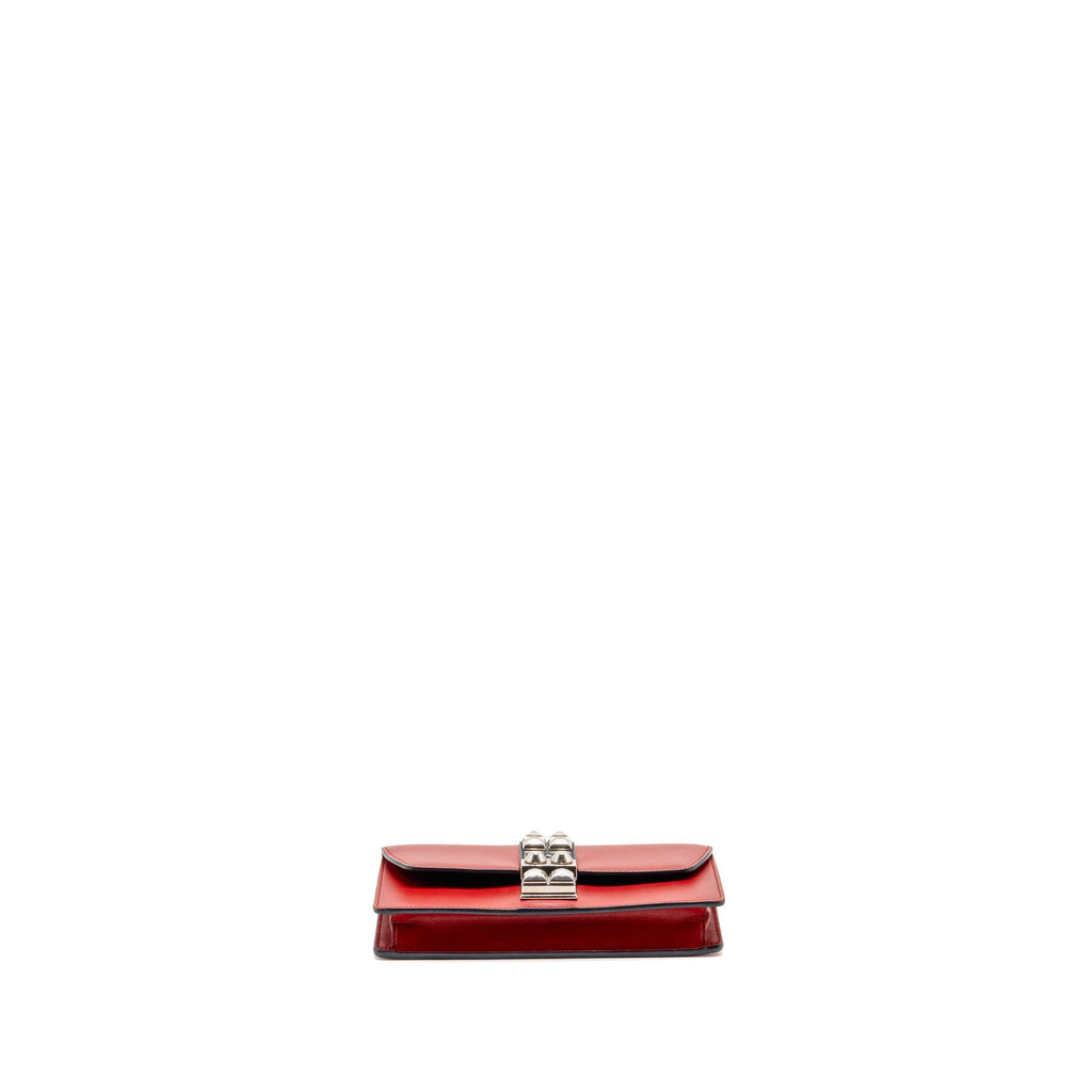 Prada Elektra Wallet on Chain Calfskin Red/Black SHW