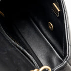 CHANEL 22B HEART CHAIN FLAP BAG LAMBSKIN BLACK GHW(MICROCHIP)