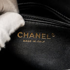 CHANEL 22B HEART CHAIN FLAP BAG LAMBSKIN BLACK GHW(MICROCHIP)