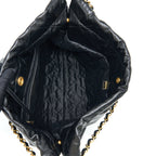 CHANEL MEDIUM 22 BAG SHINY CALFSKIN BLACK GHW (MICROCHIP)