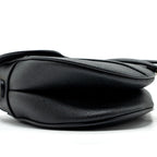 DIOR MEDIUM SADDLE BAG WITH STRAP GRAINED CALFSKIN BLACK GHW