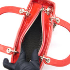 DIOR MEDIUM LADY DIOR PATENT CORAL SHW