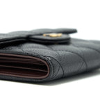 CHANEL SMALL FLAP WALLET CAVIAR BLACK GHW
