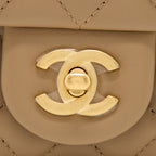 CHANEL 22S PEARL CRUSHED MINI RECTANGULAR LAMBSKIN DARK BEIGE GHW(MICROCHIP)