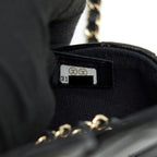 CHANEL MINI FLAP BELT BAG WITH RIBBON LAMBSKIN BLACK LGHW